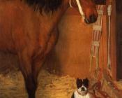 At the Stables, Horse and Dog